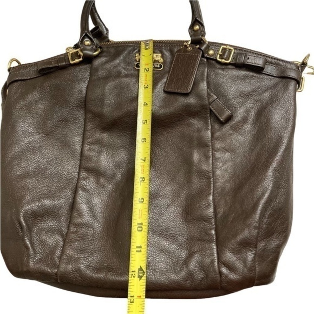 Coach brown leather Madison two way satchel bag - Picture 8 of 12